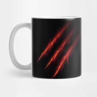 Triple scratches red Mug